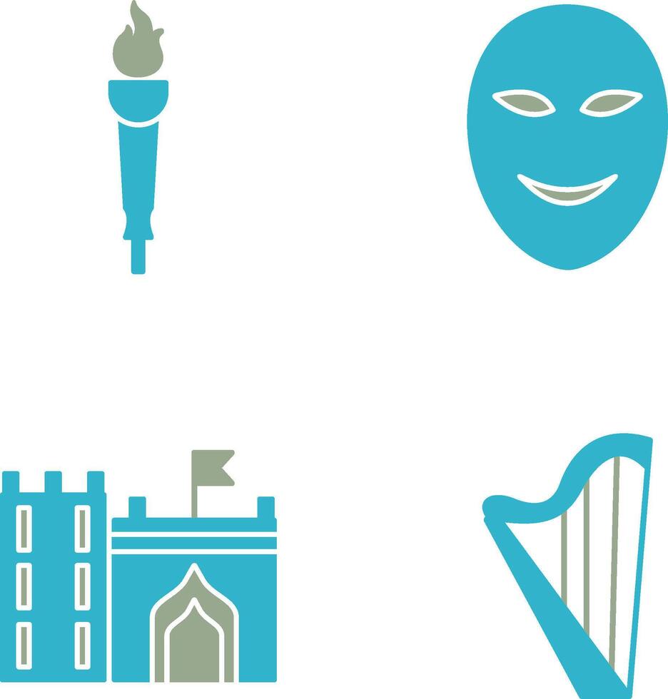 Museum Torch and Ancient Icon vector