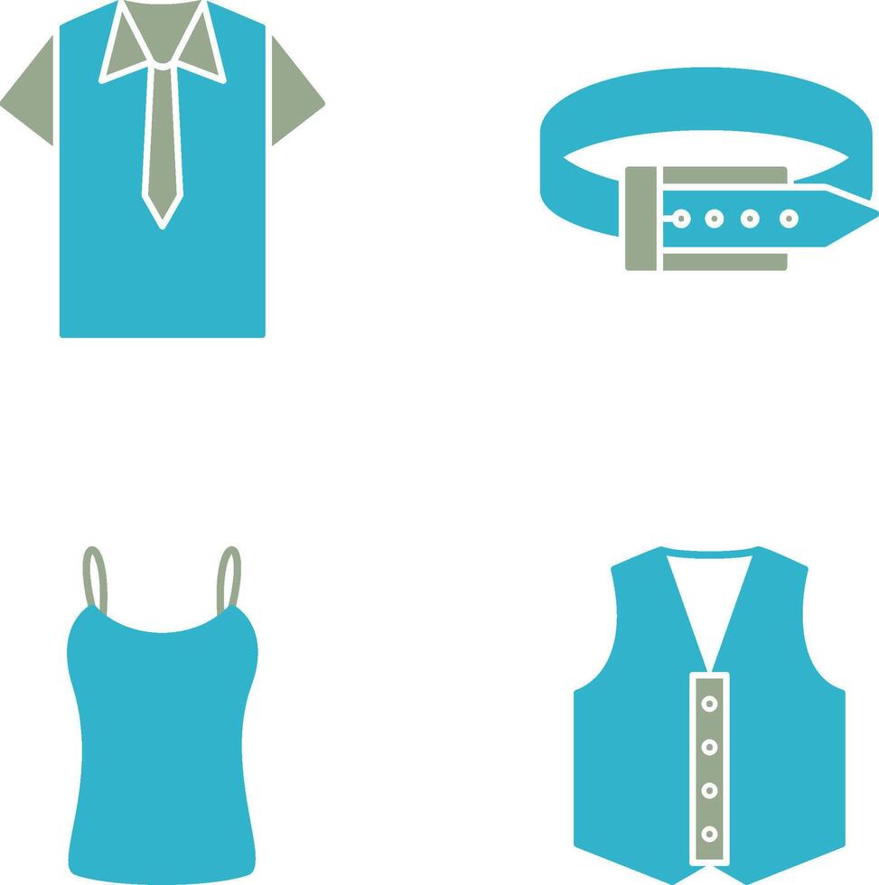 Shirt and Tie and Belt Icon vector