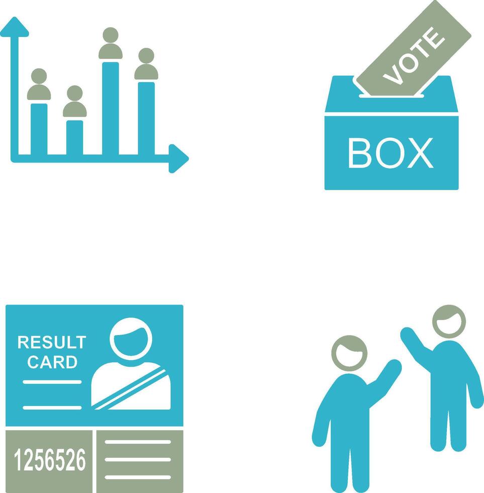 Giing Vote and Candidate and Graph Icon vector