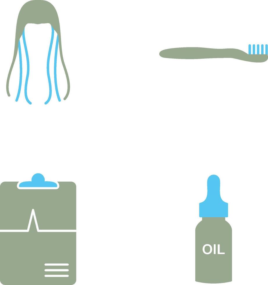 Toothbrush and Hair Icon vector