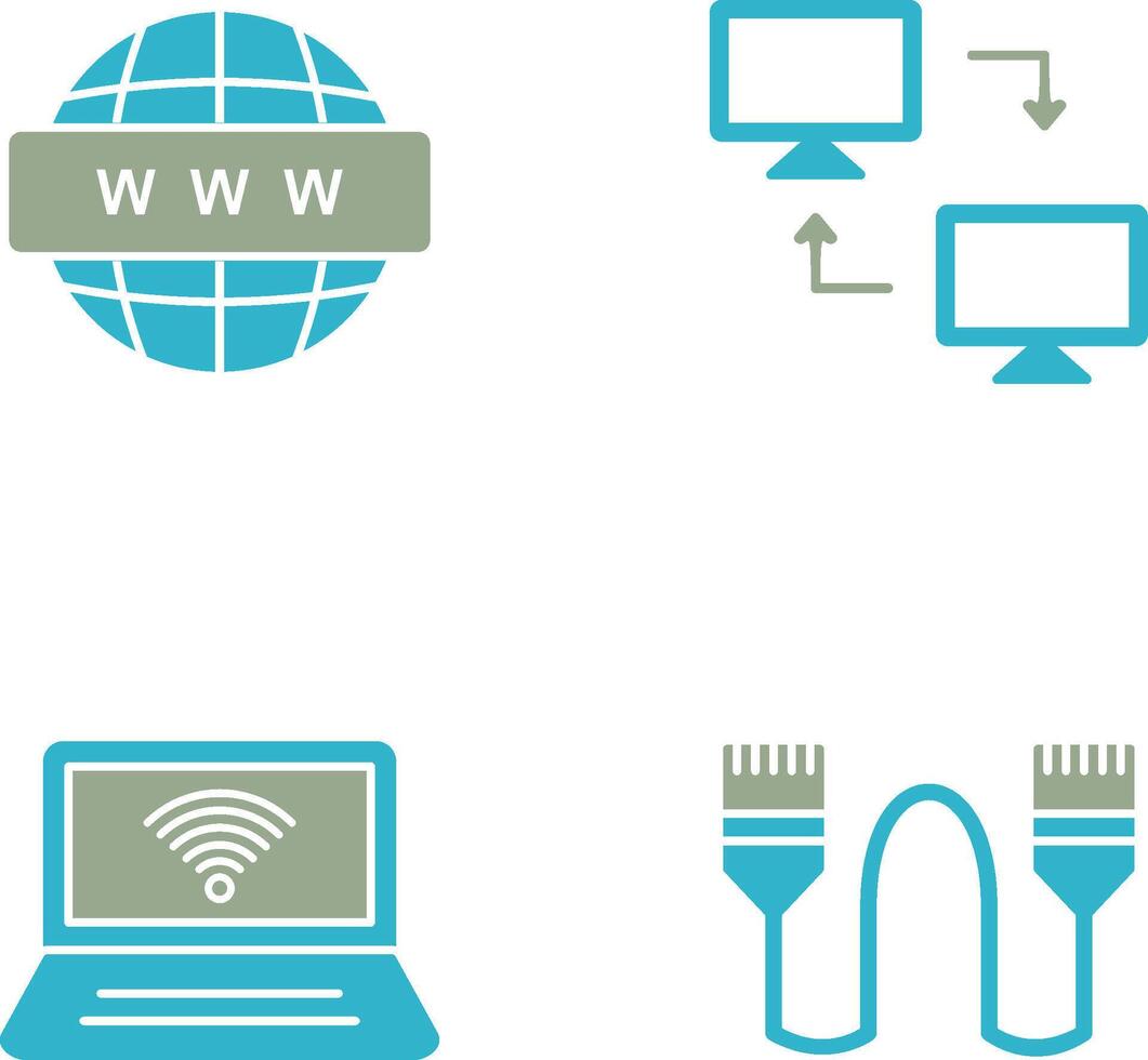 Sharing Systems and World Wide Icon vector