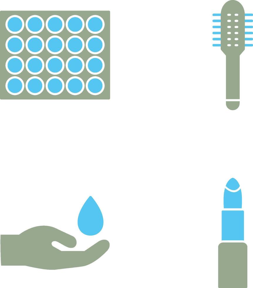 Colored Palette and Comb Icon vector