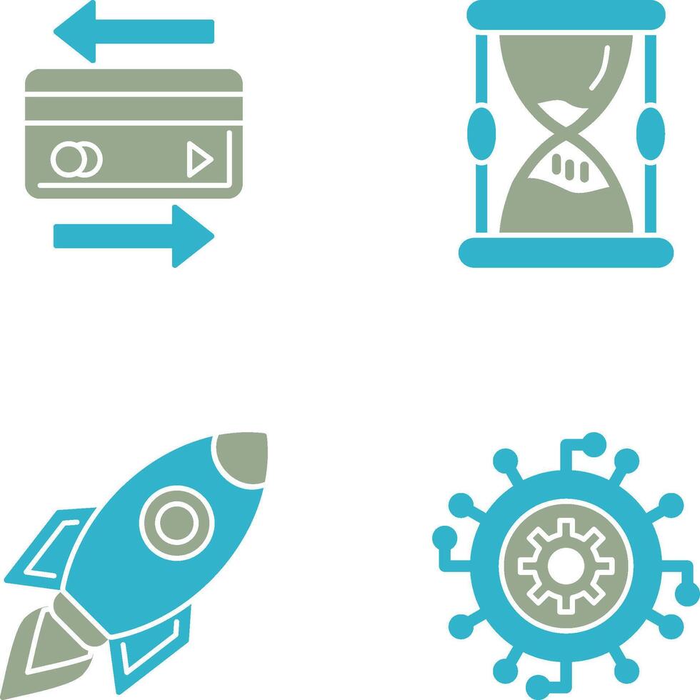 Transaction and Hourglass Icon vector
