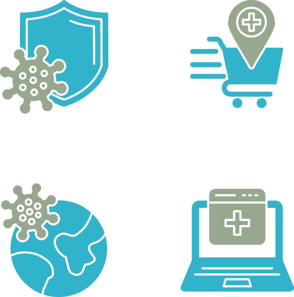 Virus Protection and Online Health Icon vector