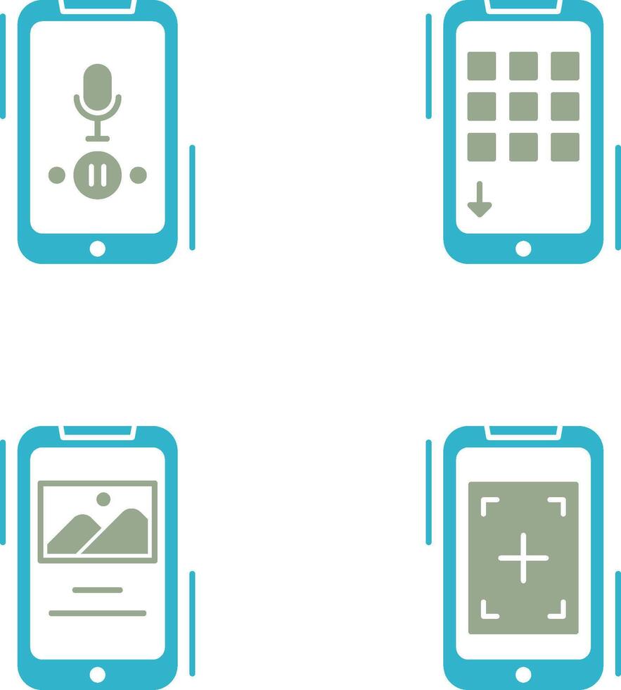 Voice Record and Device Icon vector
