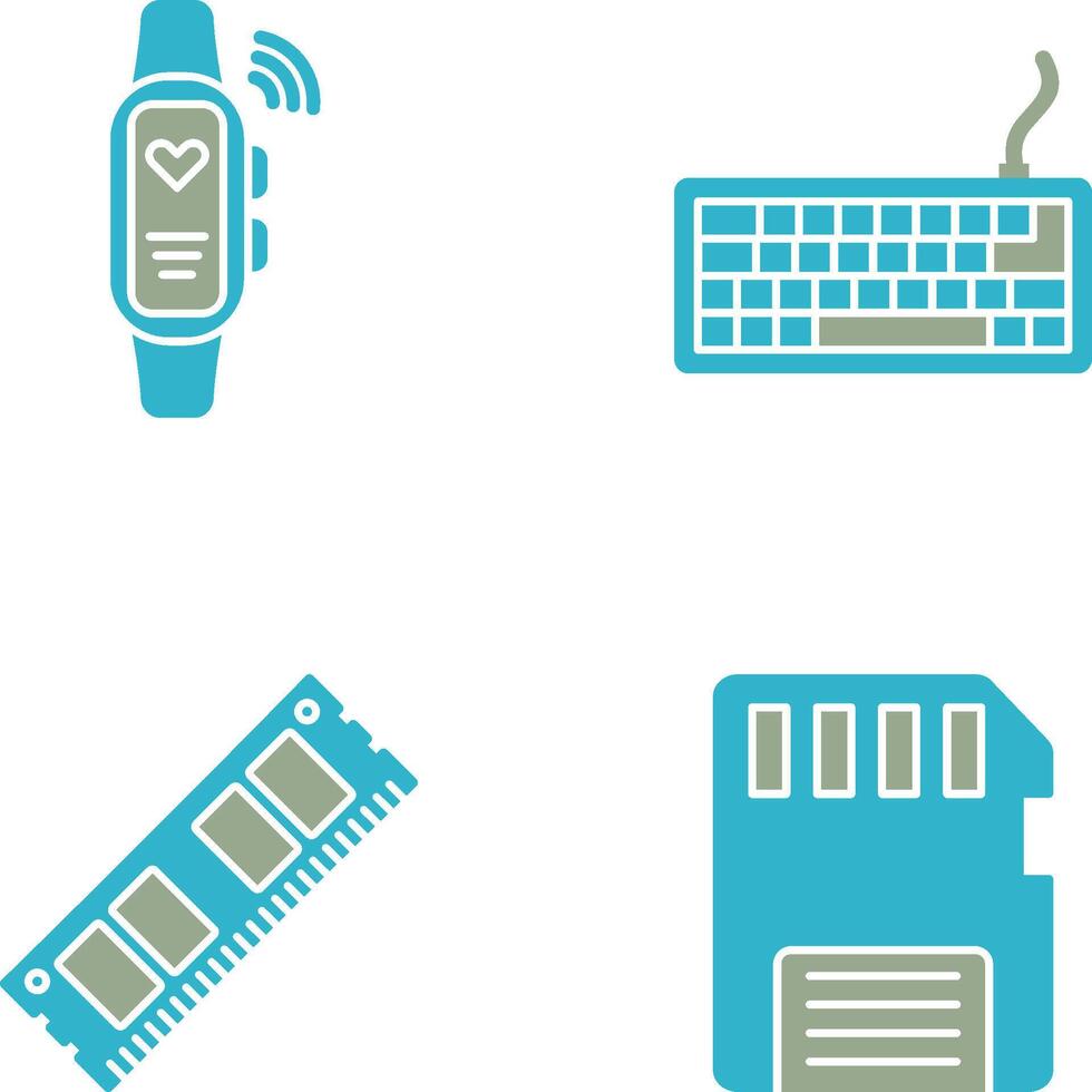Smart Band and Keyboard Icon vector