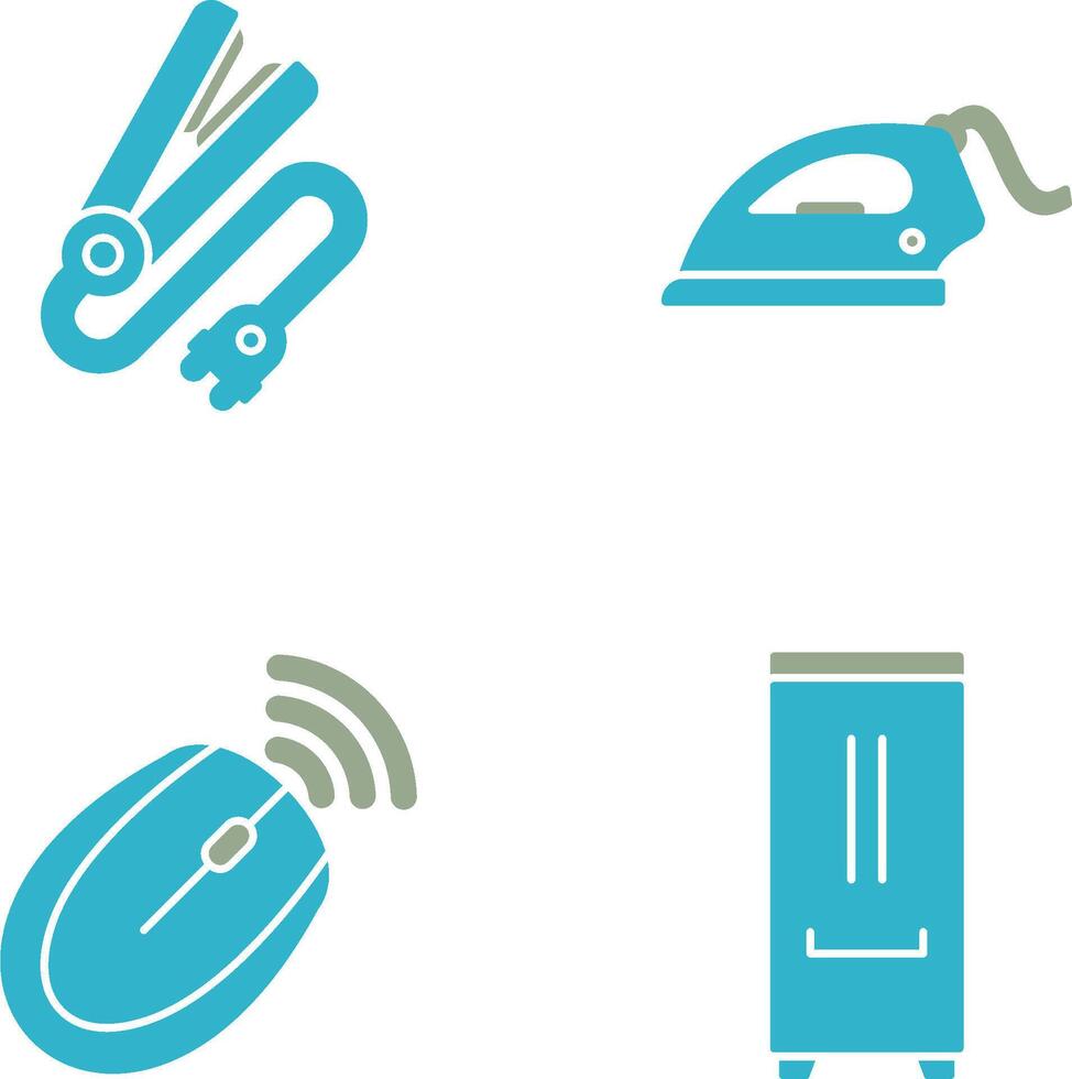 Hair iron and Laundry Icon vector