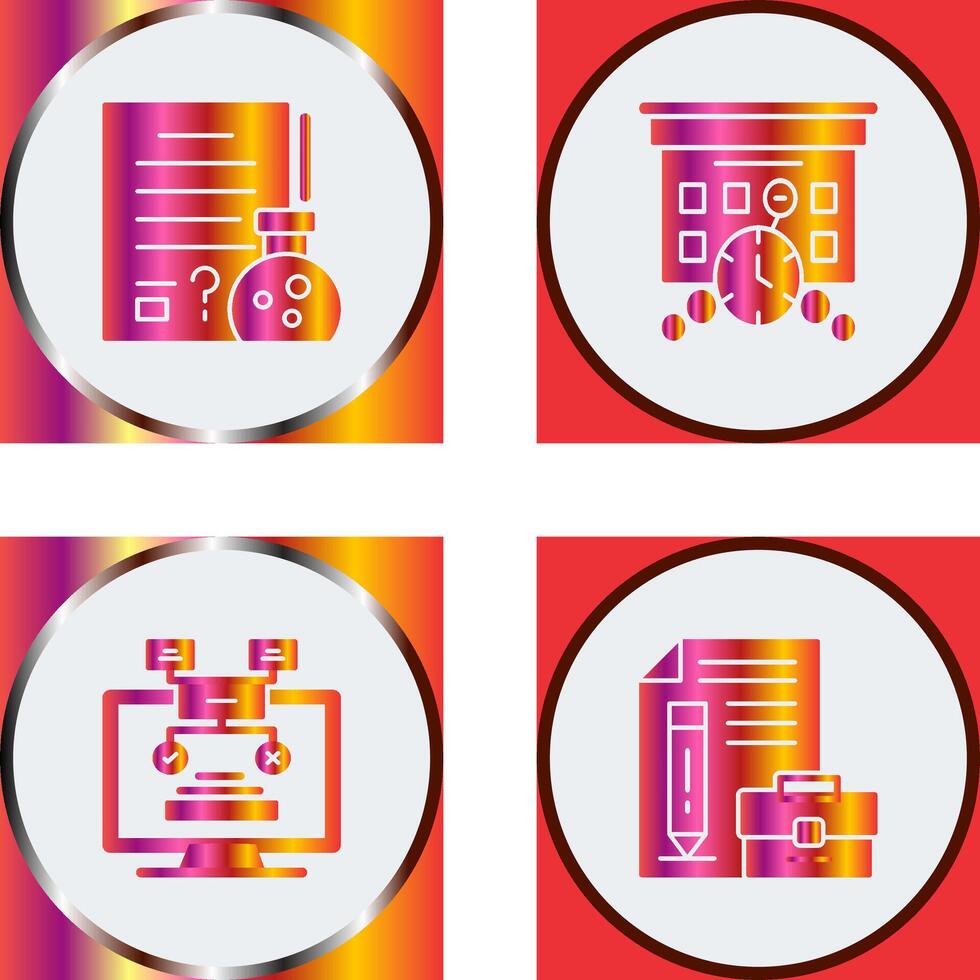Hypothsis and Deadline Icon vector