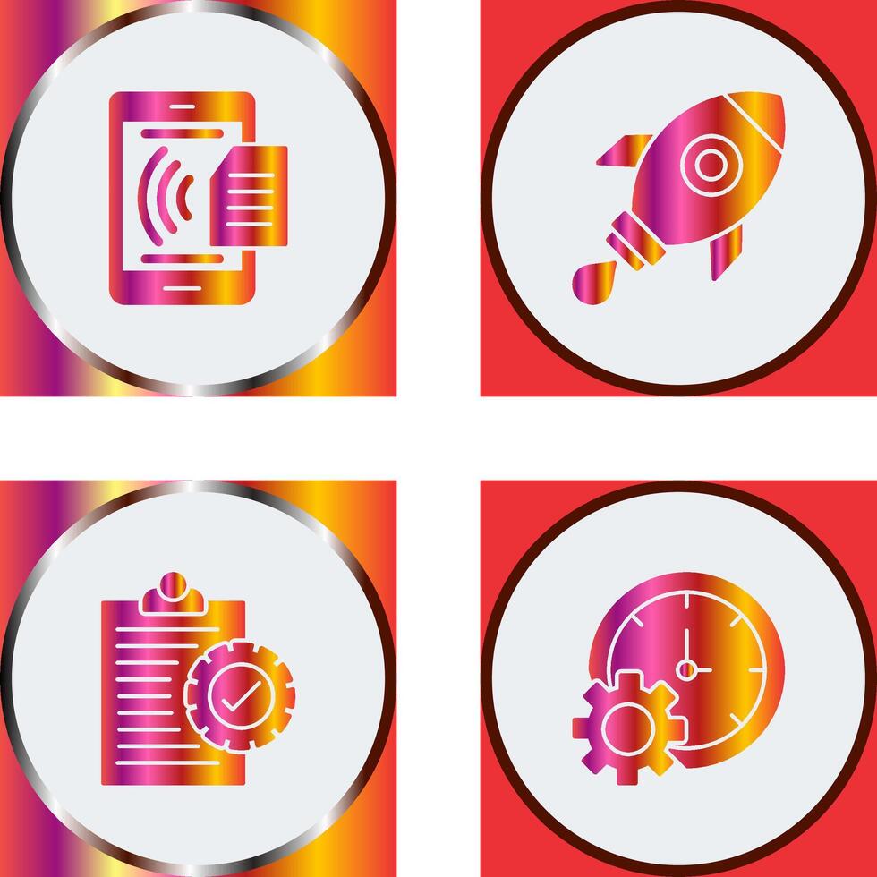 Smart Phone and Rocket Icon vector