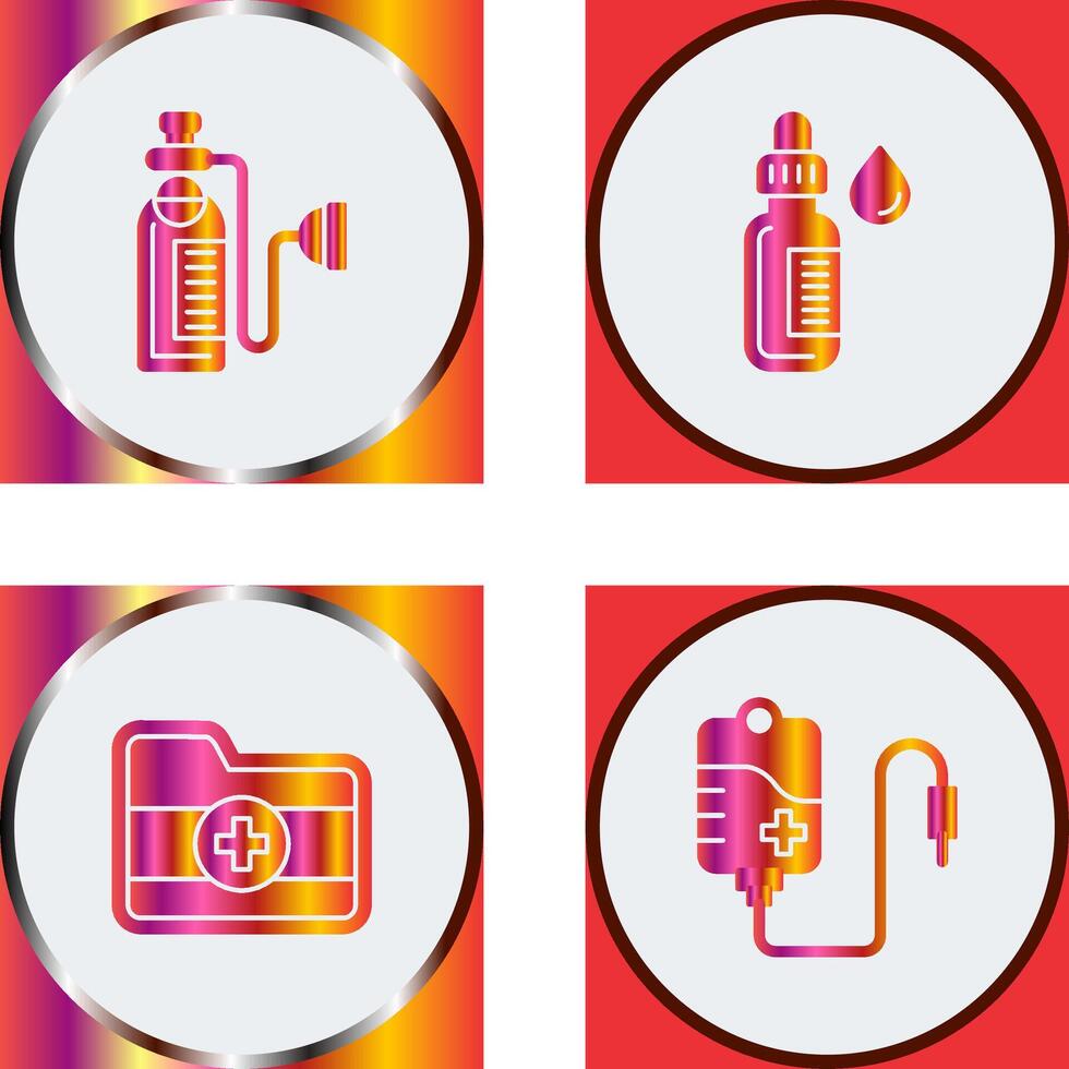 Oxygen and Dropper Icon vector