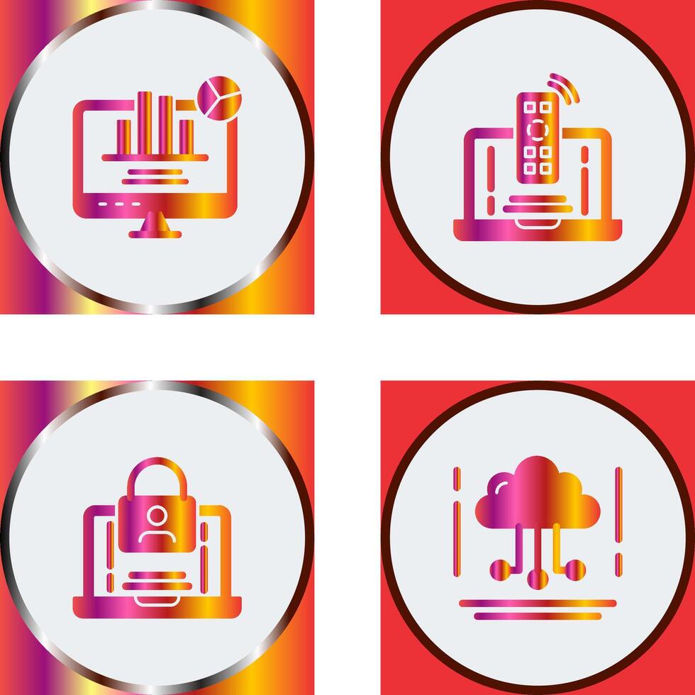 Remote and Analysis Icon vector