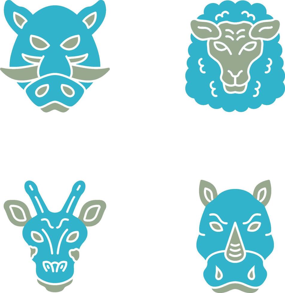 Sheep and Boar Icon vector