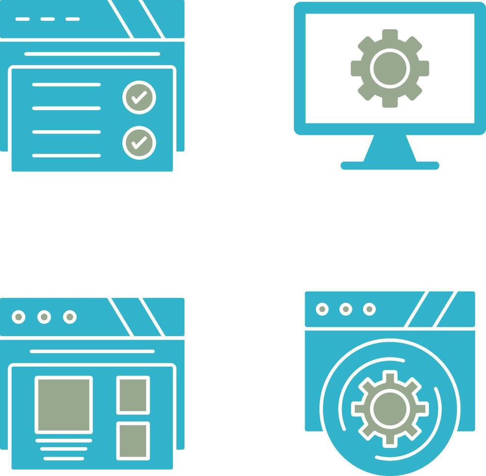 Web Browser and Monitor Screen Icon vector