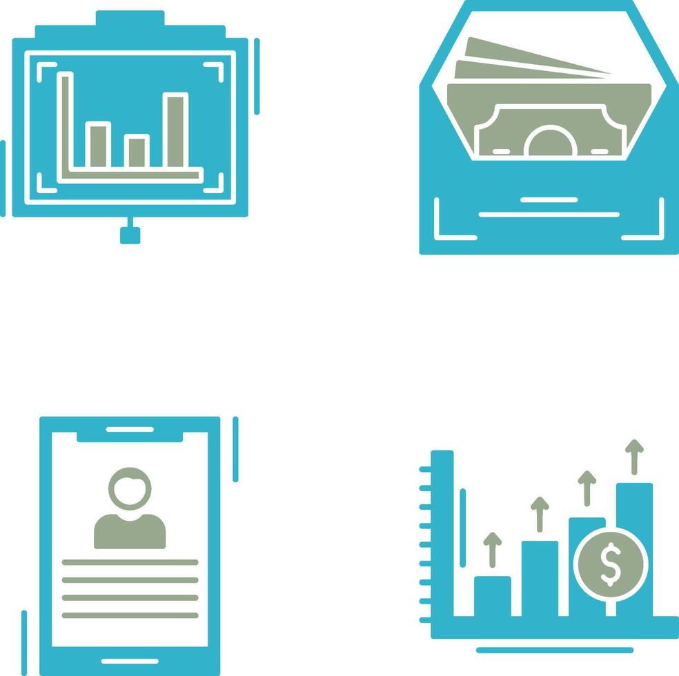 Presentation and Salary Icon vector