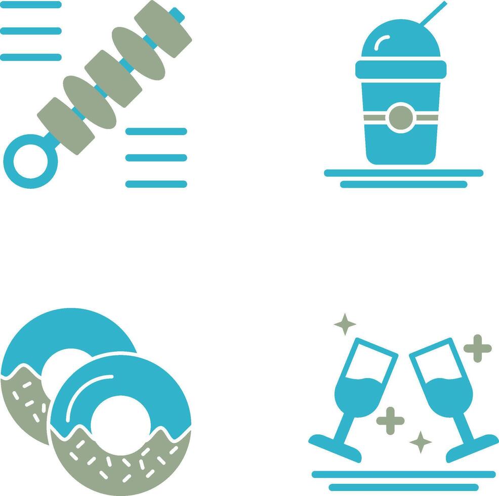 Skewer and Frappe Icon vector