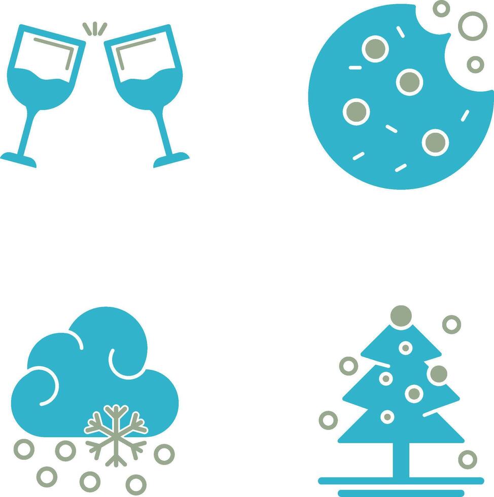 Wine and Cookie Icon vector