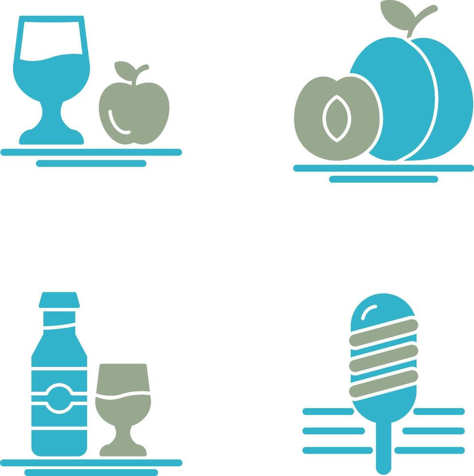Healthy and Apricot Icon vector