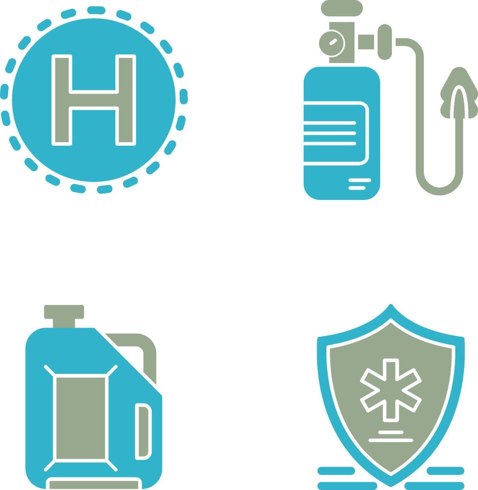 Helipad and Oxygen Icon vector