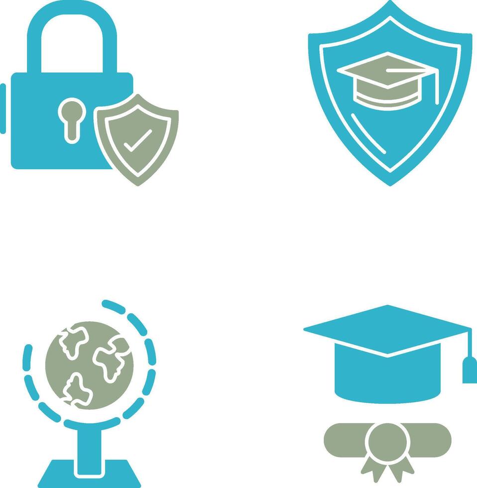 Secure and Education Icon vector