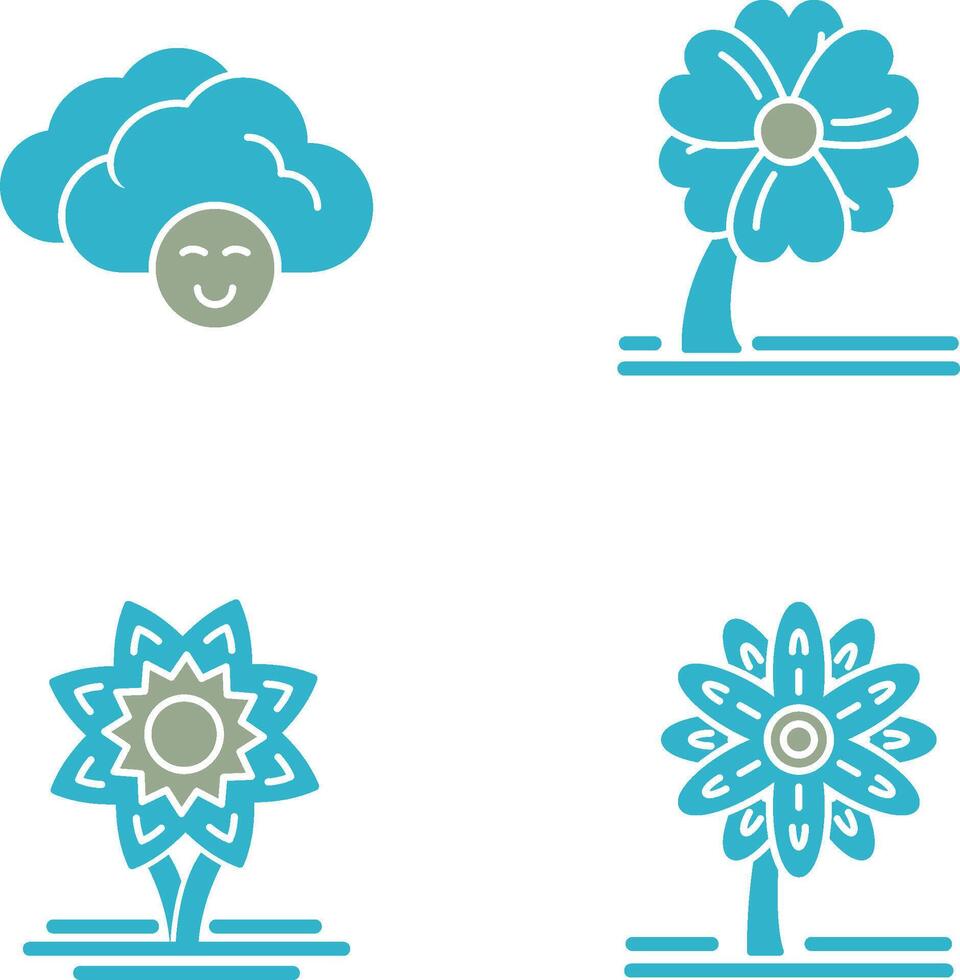 Cloudy and Clover Icon vector
