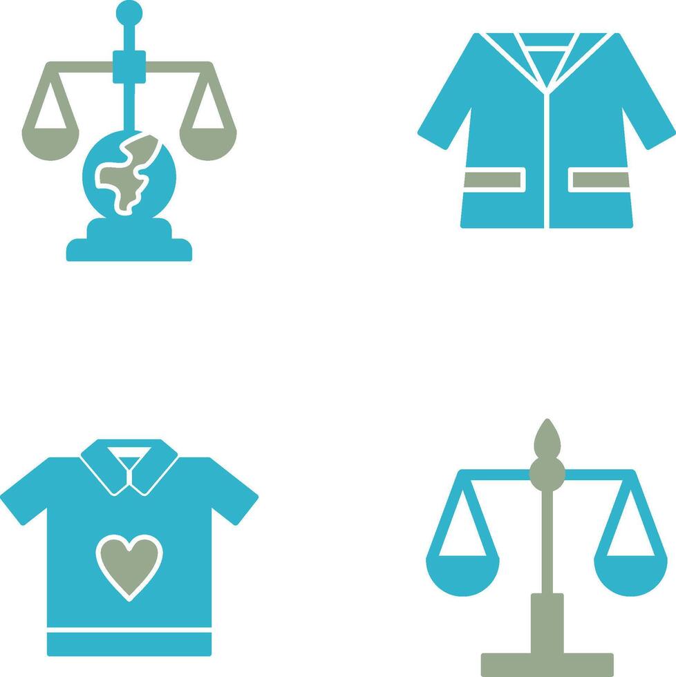 International Law and Suit Icon vector