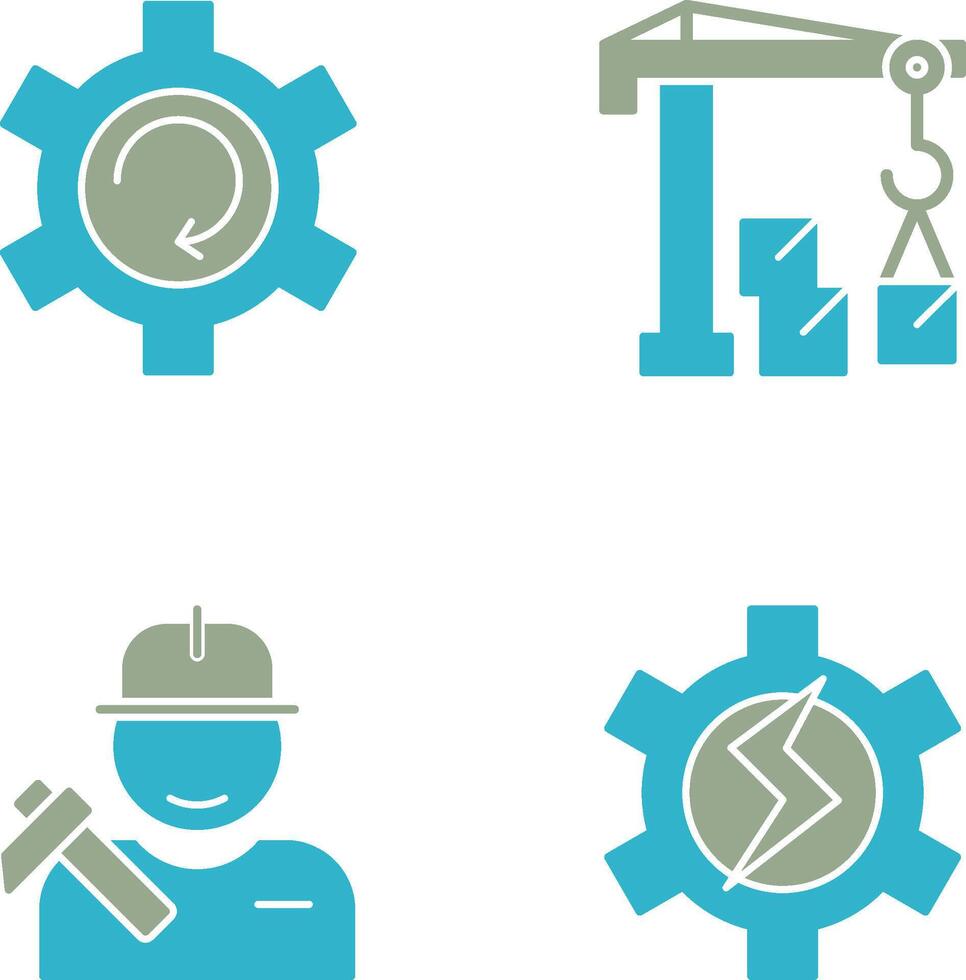 Upgrade and Robotic Arm Icon vector