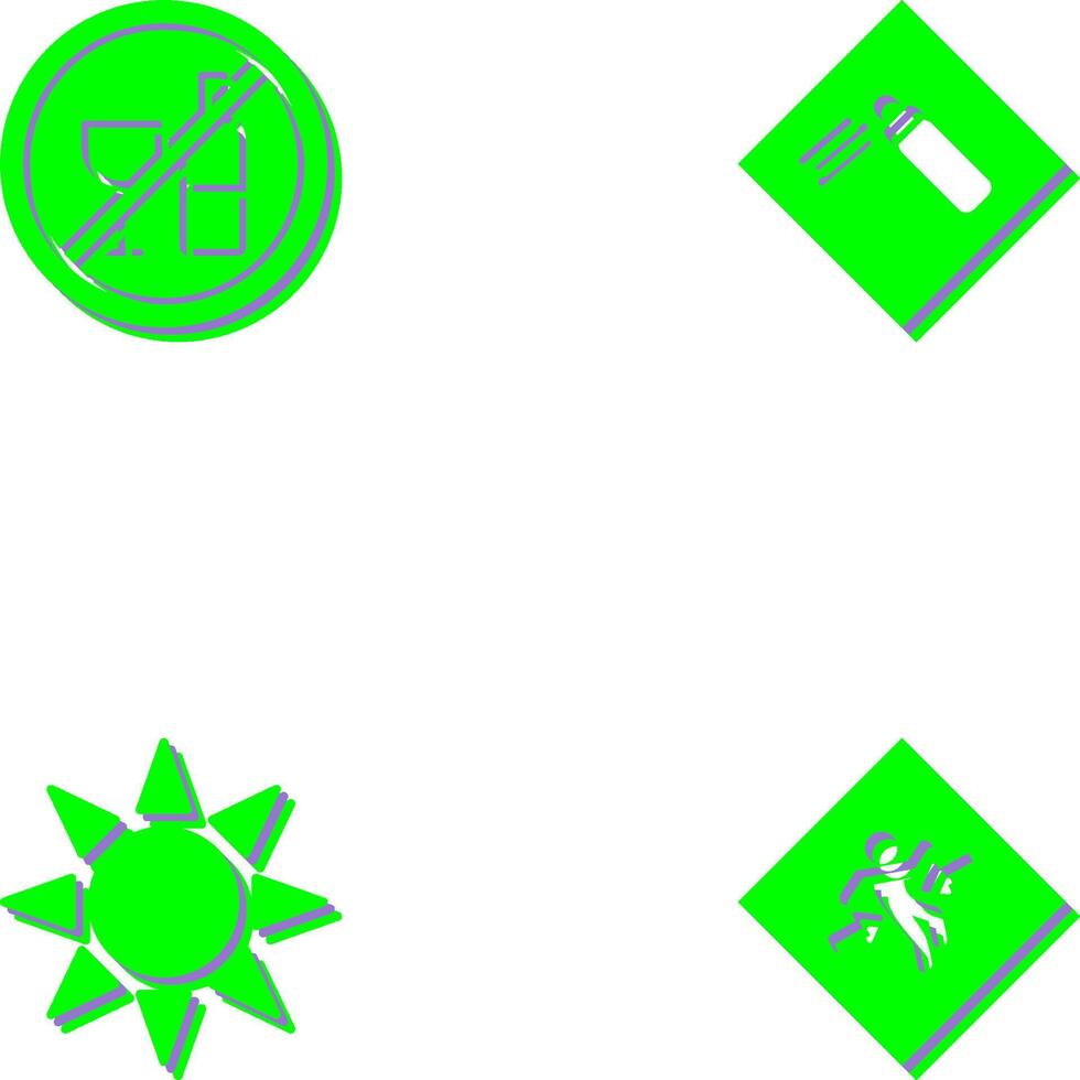 Pressurized cylinder And no drinking Icon vector