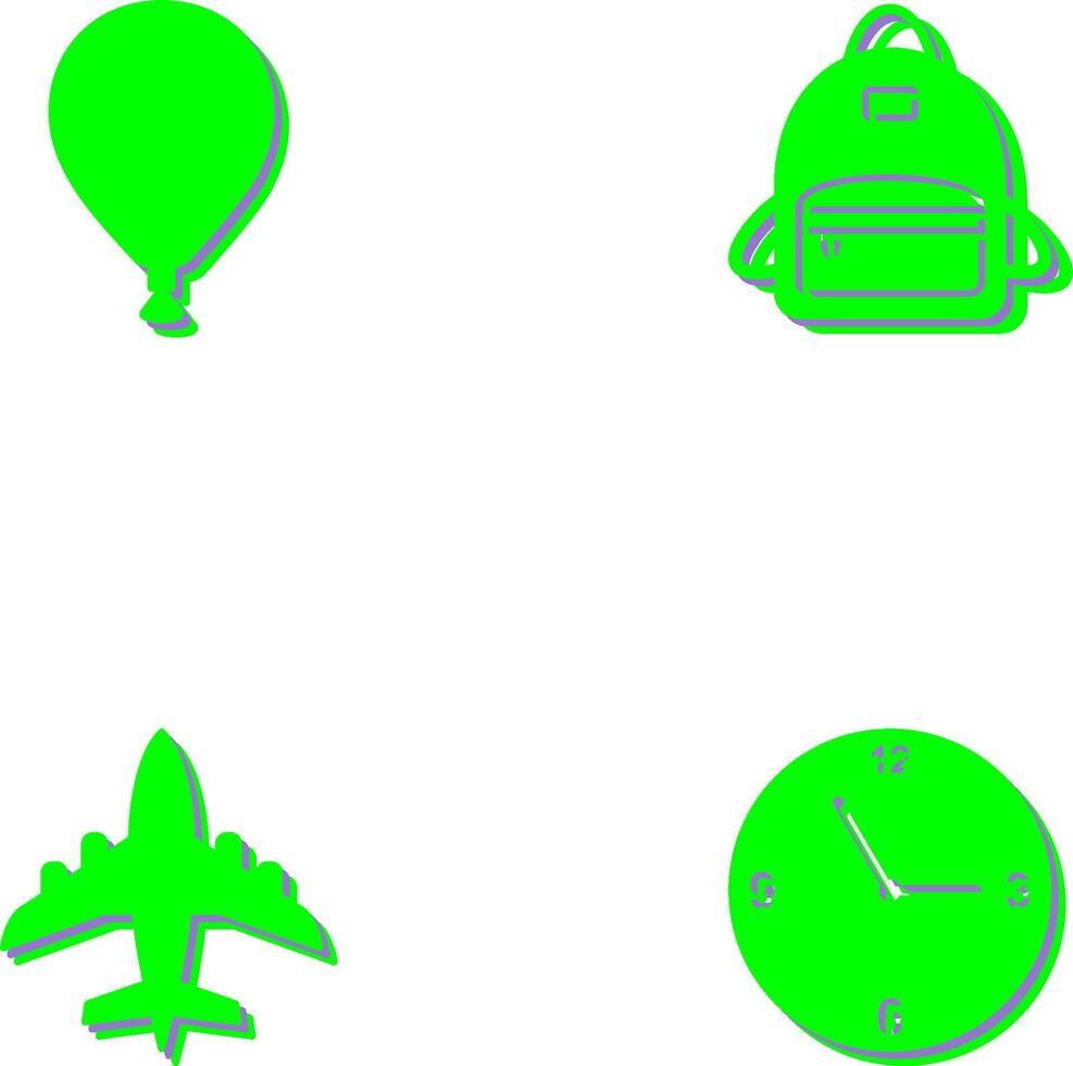 balloon and bag pack Icon vector