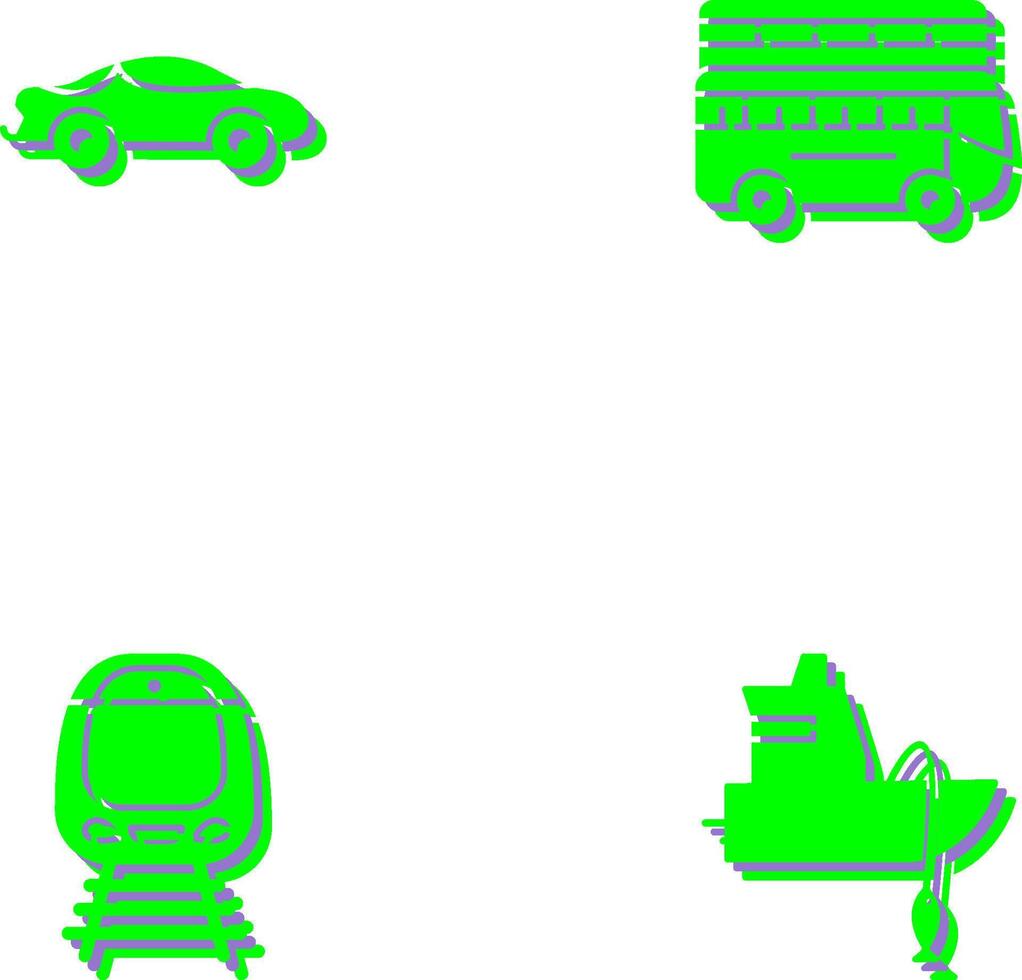 Sports Car and Double Icon vector