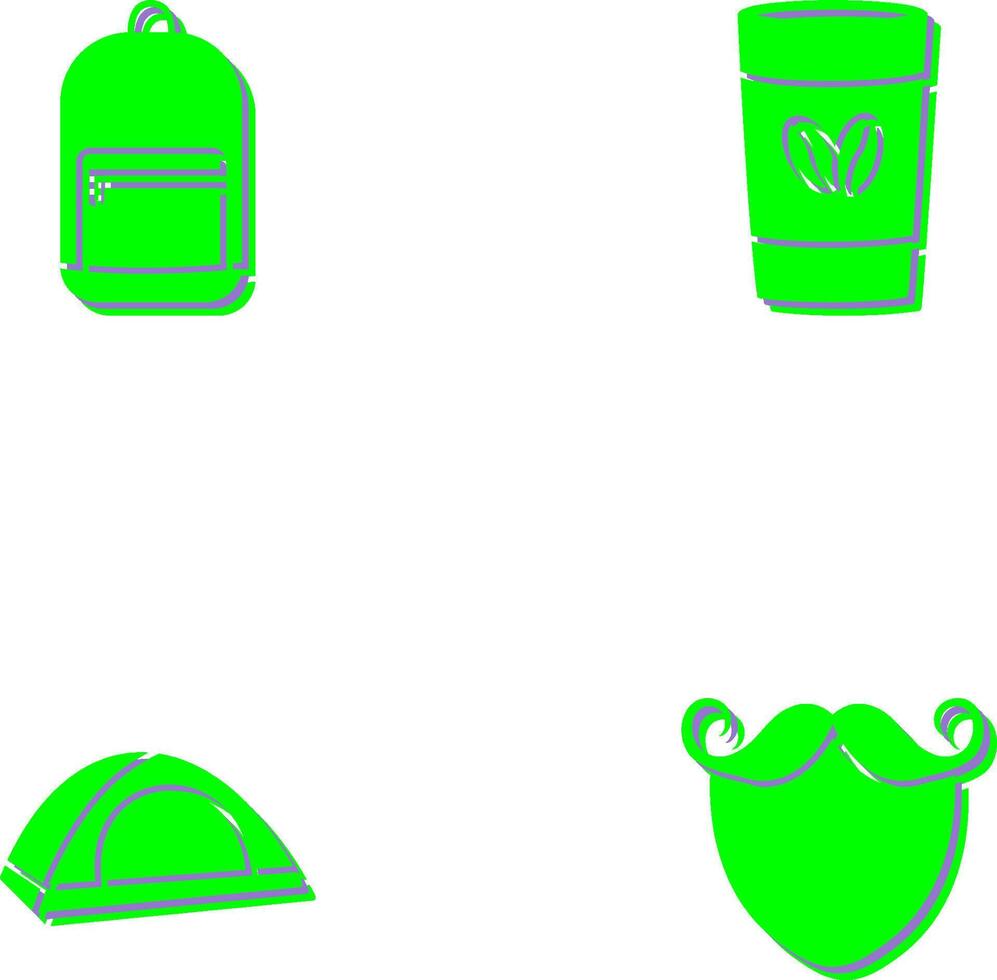 Backpack and Coffee Icon vector