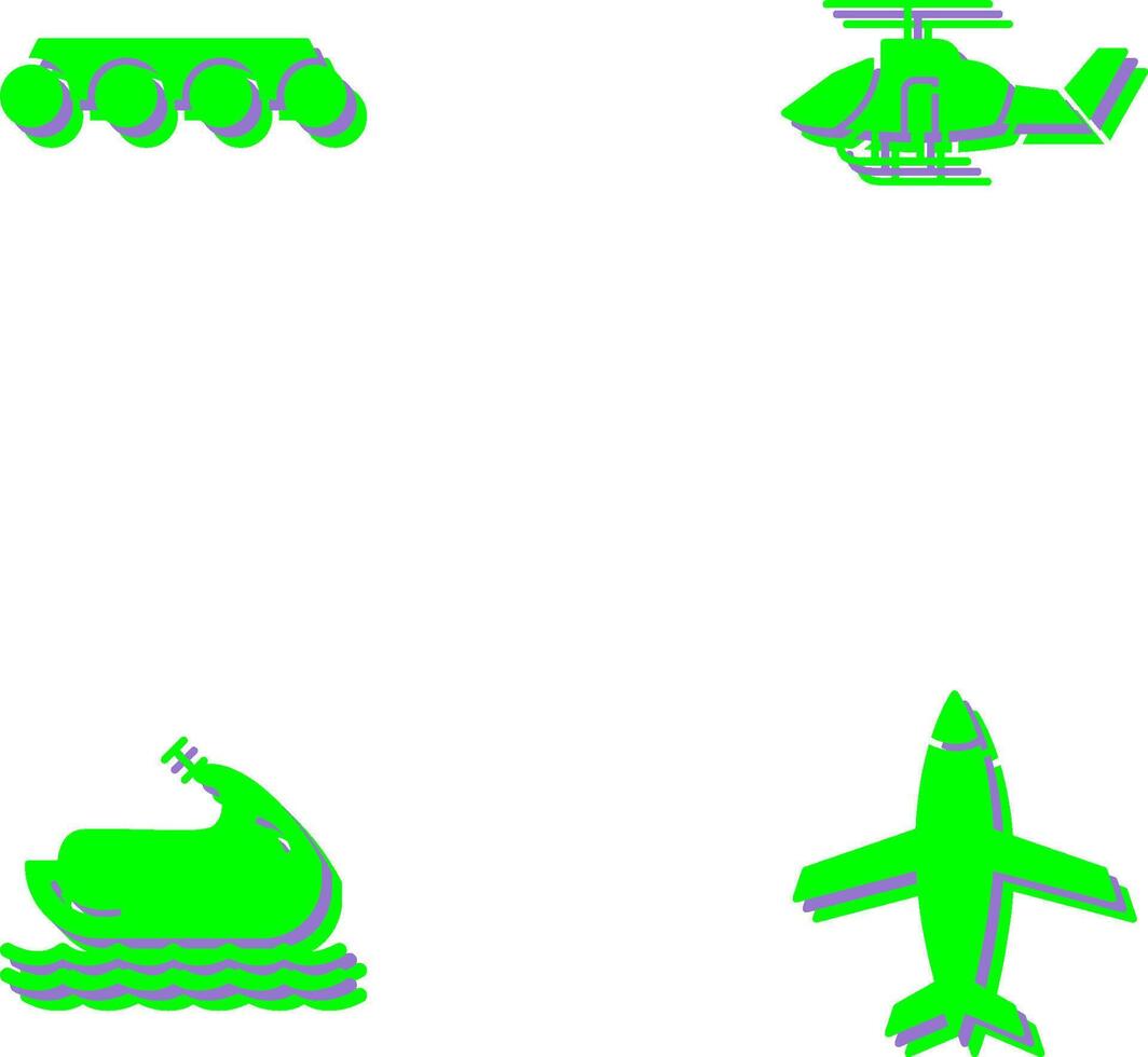 Skates and Military Icon vector