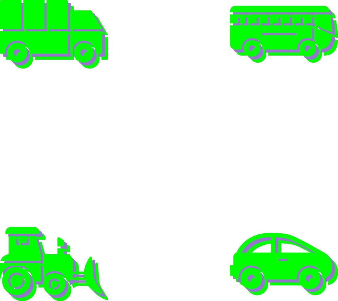 Truck and Bus Icon vector