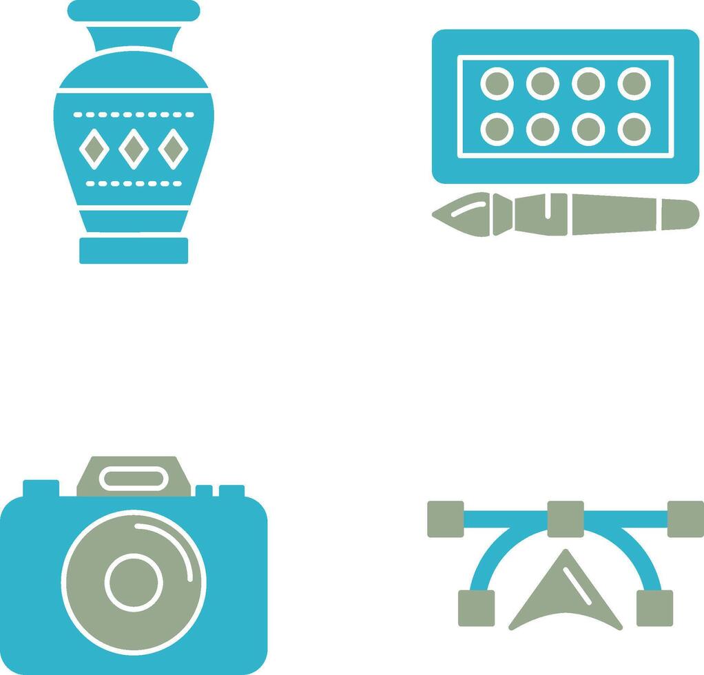 Vase and Water Colors Icon vector