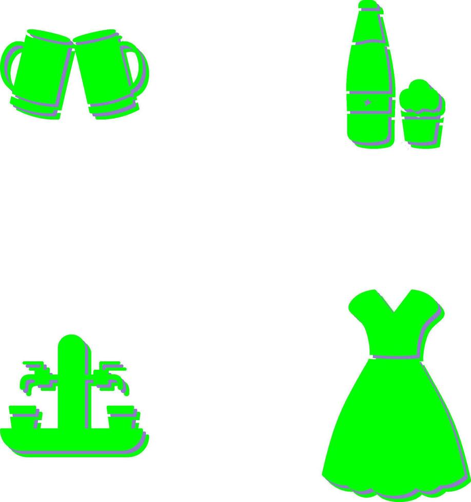 Beers Toasting and Beer Icon vector
