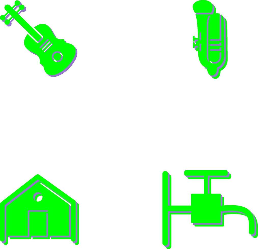 Violin and Tuba Icon vector