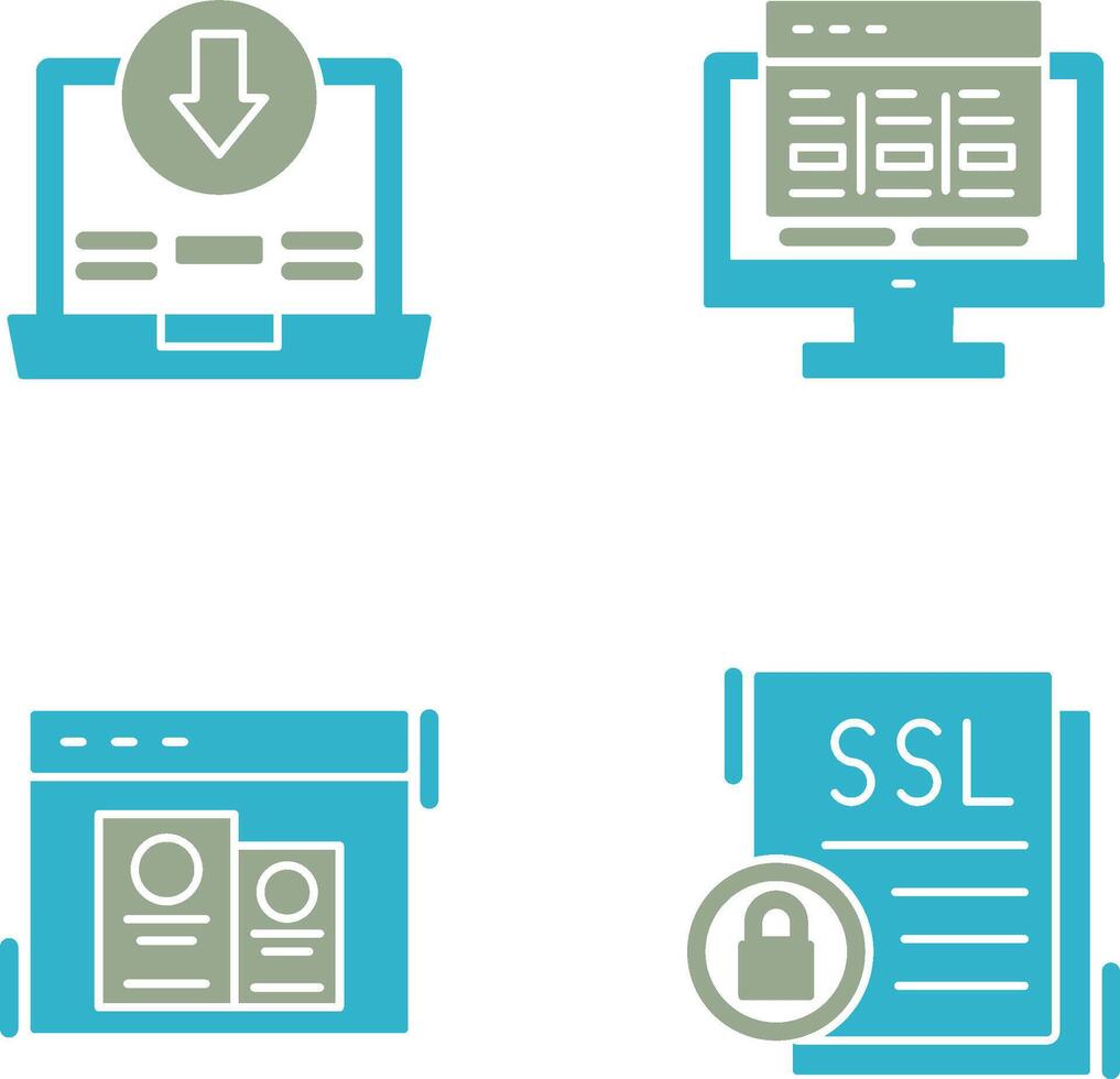 Downlaod and Layout Icon vector