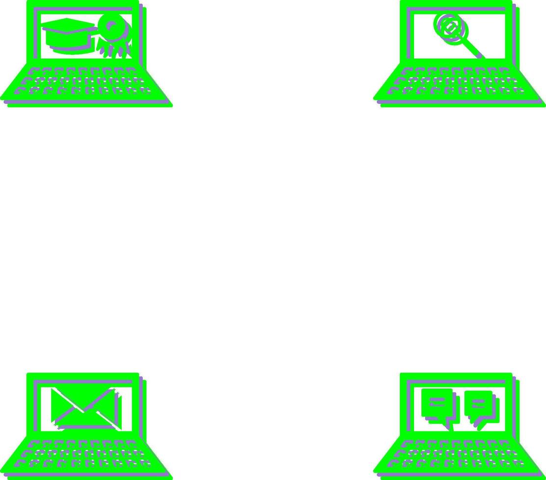 Online Degree and Find on Internet Icon vector