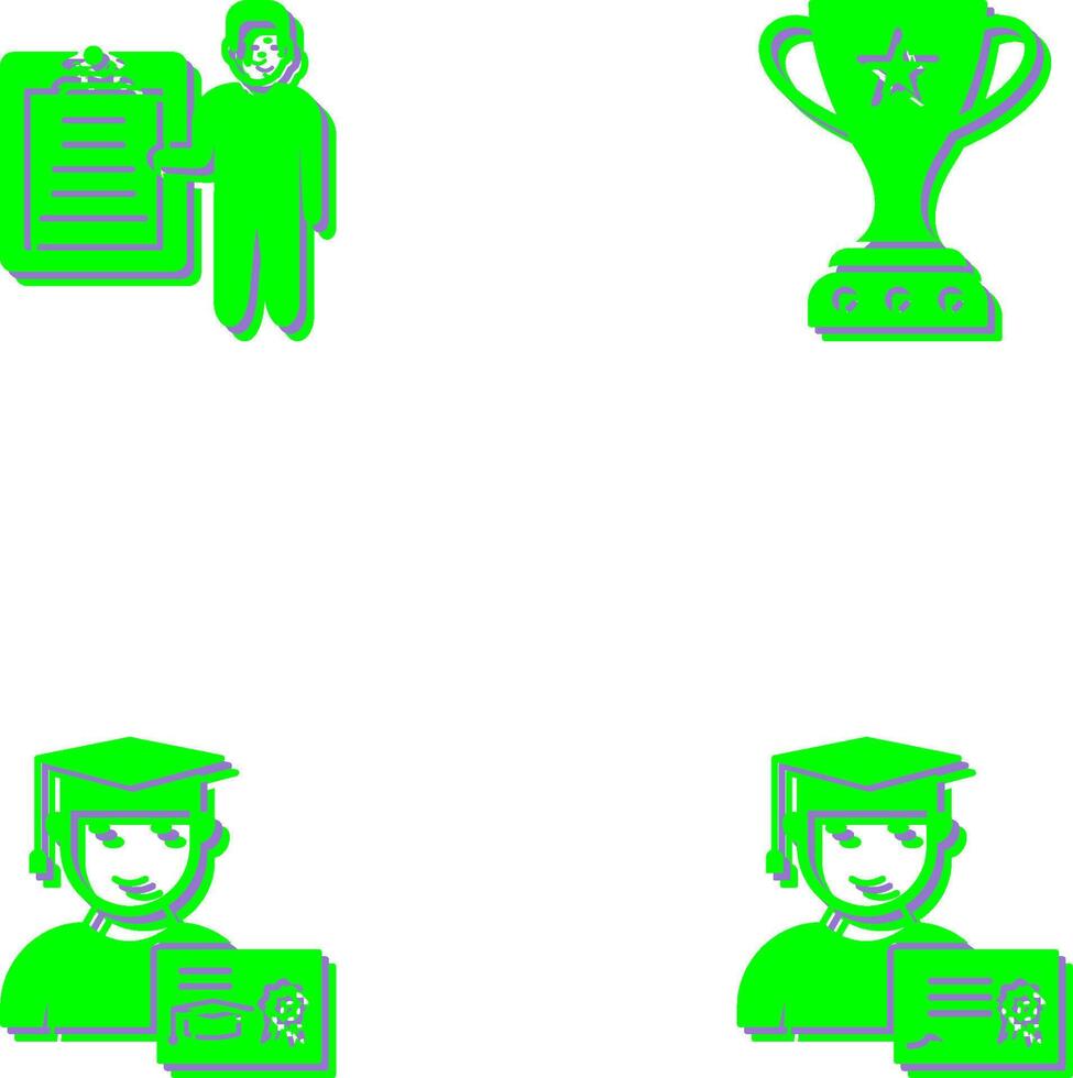 Winner and Male Presenter Icon vector