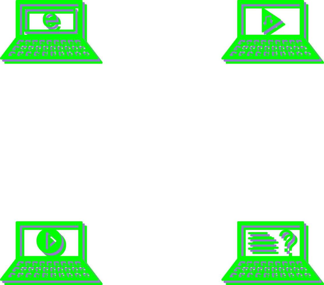 Internet and Play Music Icon vector