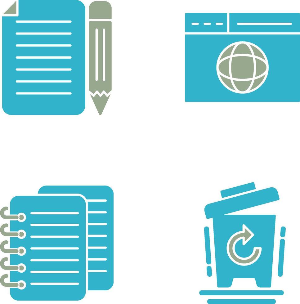 page and web page Icon vector