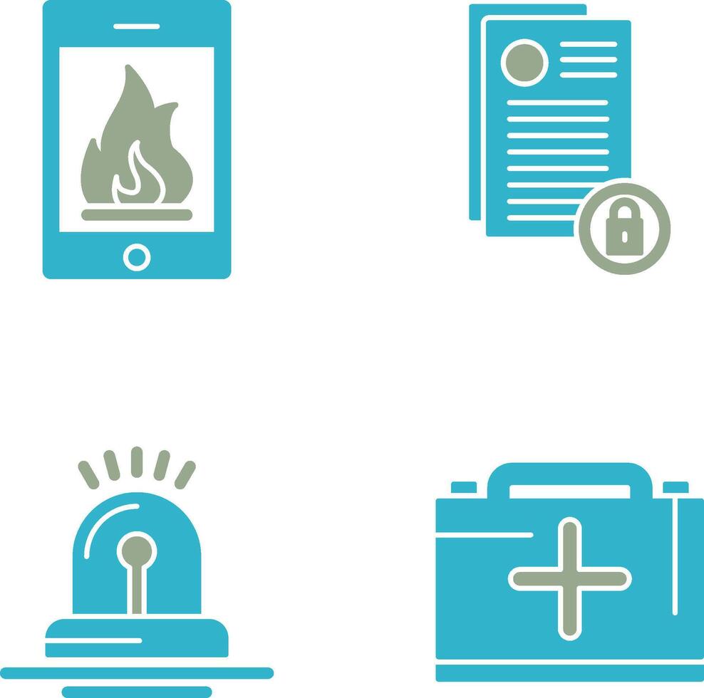 Fire and Privacy Icon vector