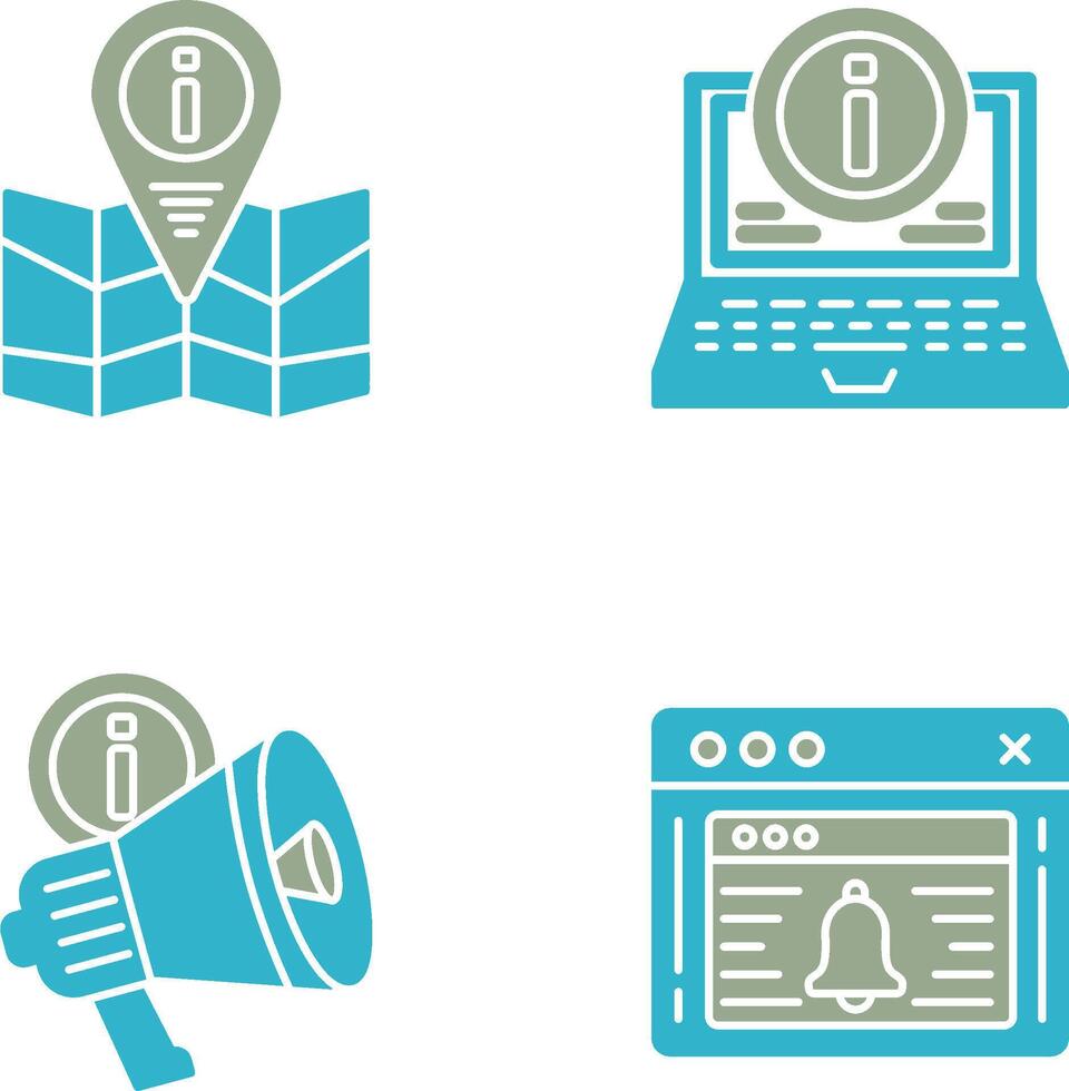 information point and laptop Icon vector