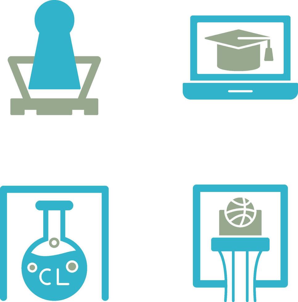 Binder and Graduation Icon vector