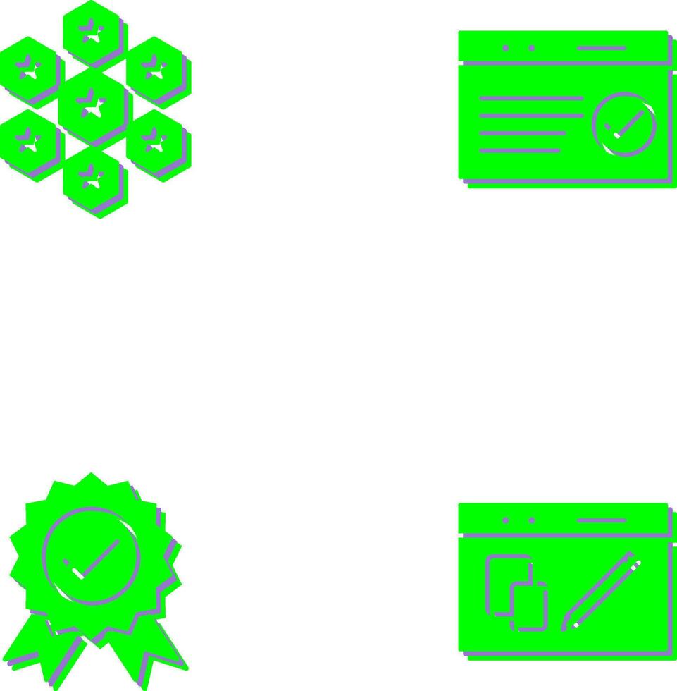 reputaion management and qc passed Icon vector