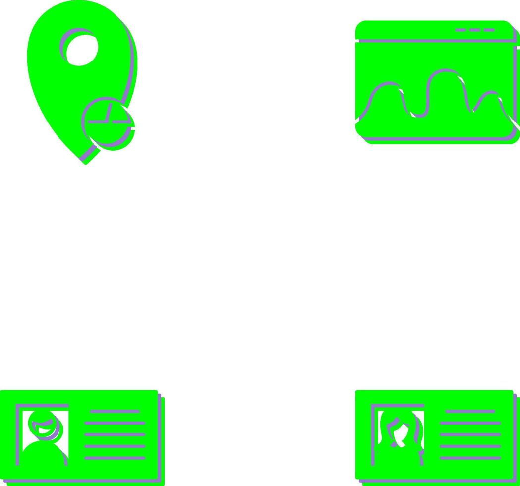 location statistics and webpage statistics Icon vector