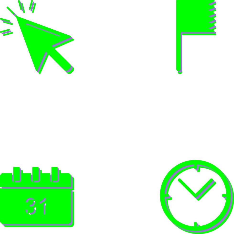 mouse and flag Icon vector