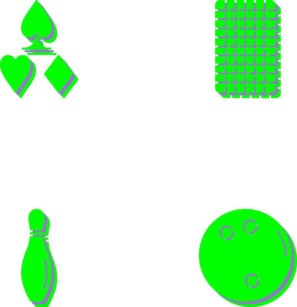 card suits and card backward Icon vector