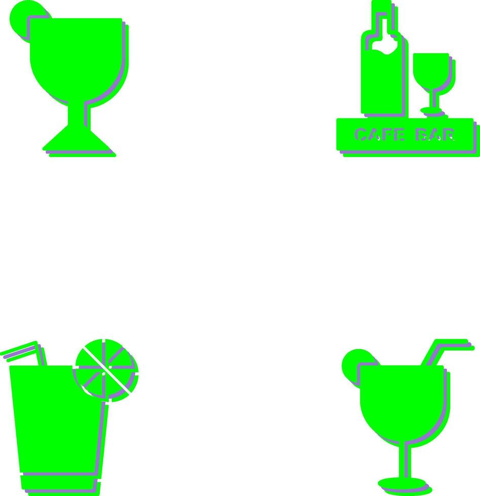 drinks cafe and sherry Icon vector