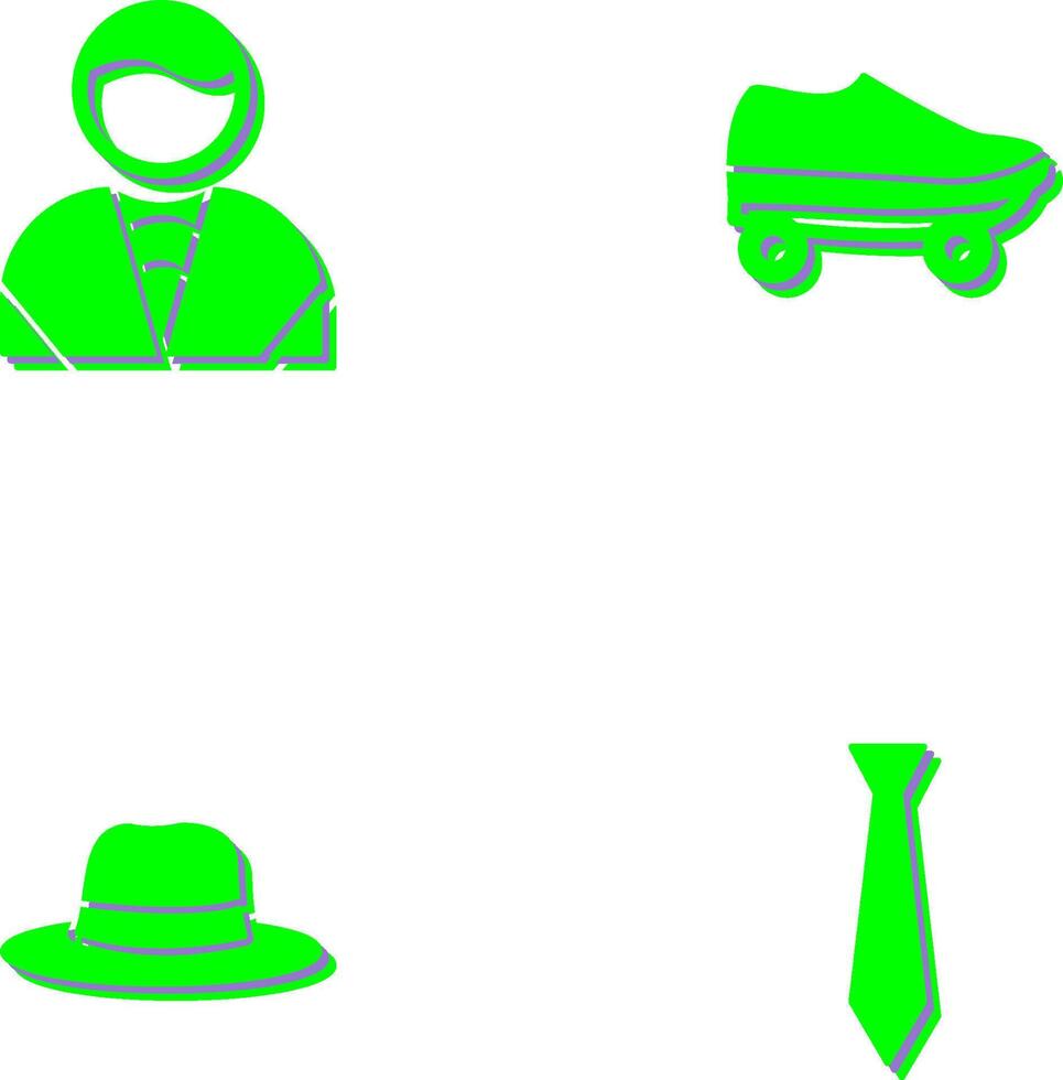 Man and Skates Icon vector