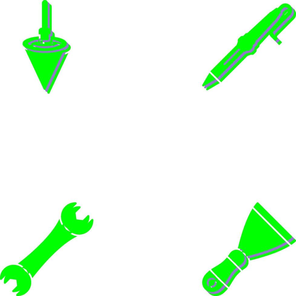 Plumb Bob and Soldering Icon vector